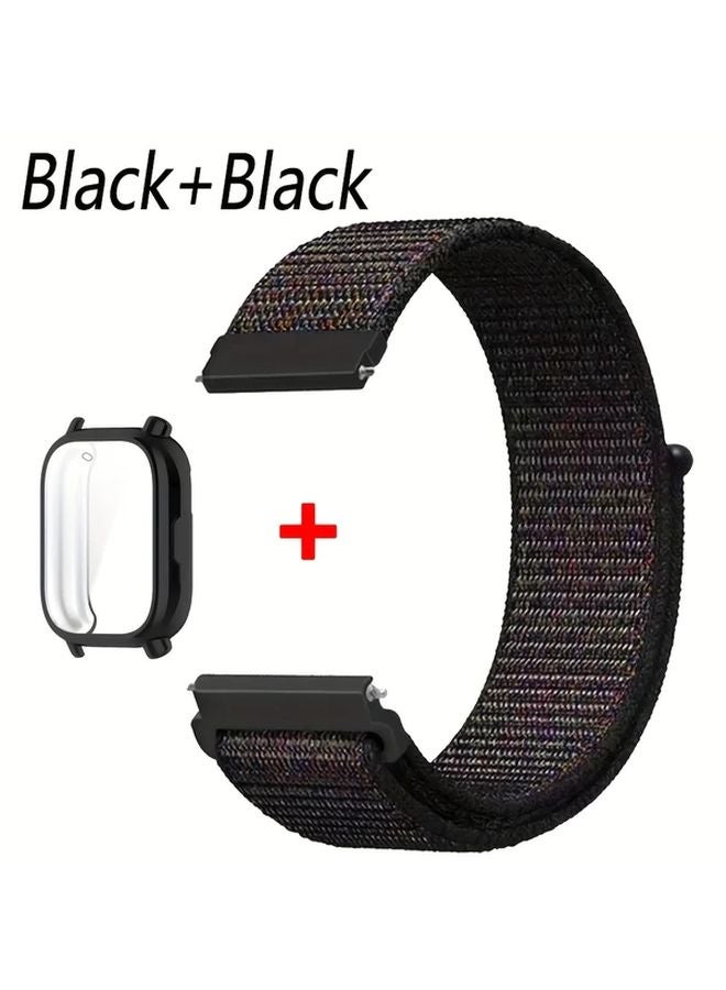 Redmi Watch 5 Active Smartwatch Black Nylon Loop Strap Adjustable Fit Scratch Resistant - Image 1